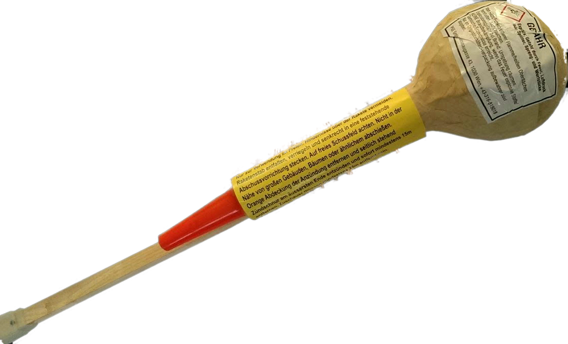 PGE180F 4" Kugelkopf Rakete mit Faltstick
