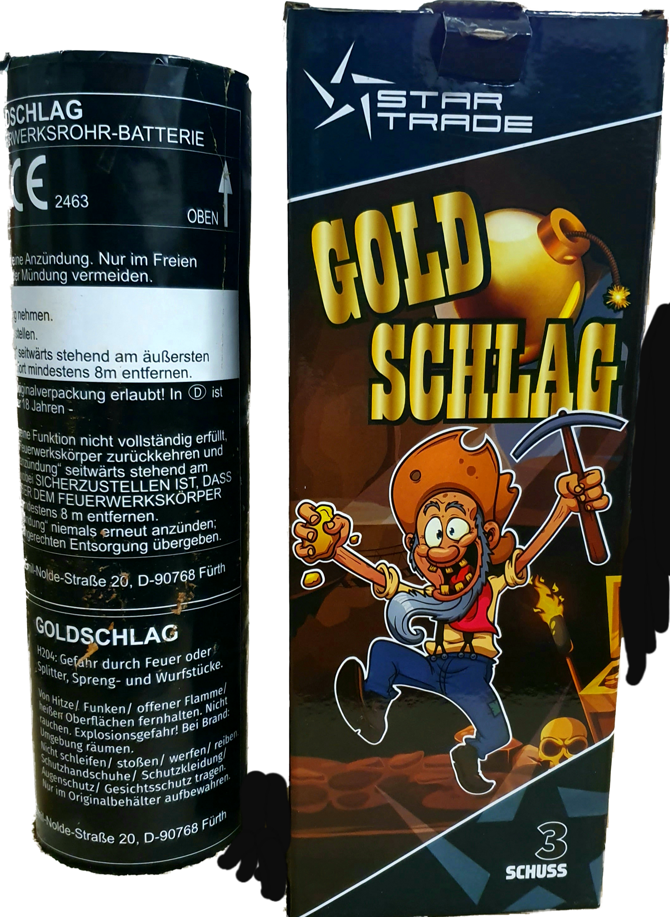 Goldschlag Bombenrohr
